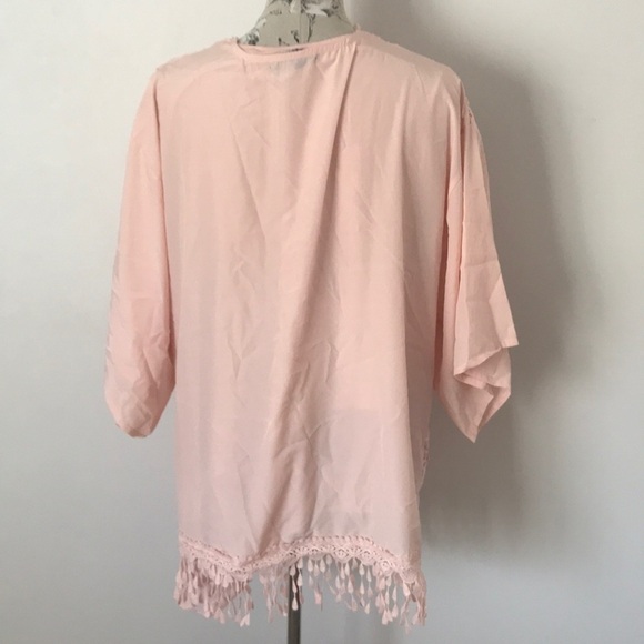 Kate & Mallory 2Pc Peach Top L Over Top XL - Picture 3 of 7